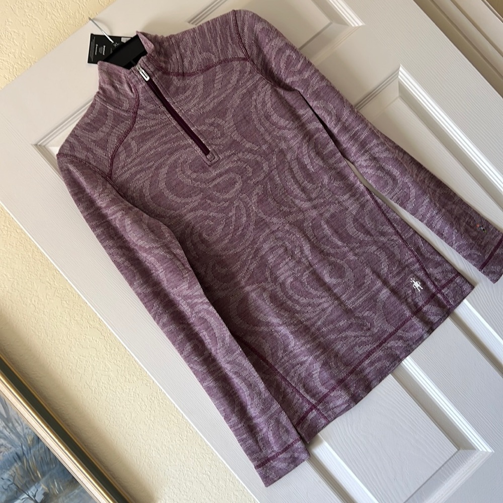 SMARTWOOL WOMEN'S MERINO 250 BASELAYER PATTERN 1/4 ZIP NWT